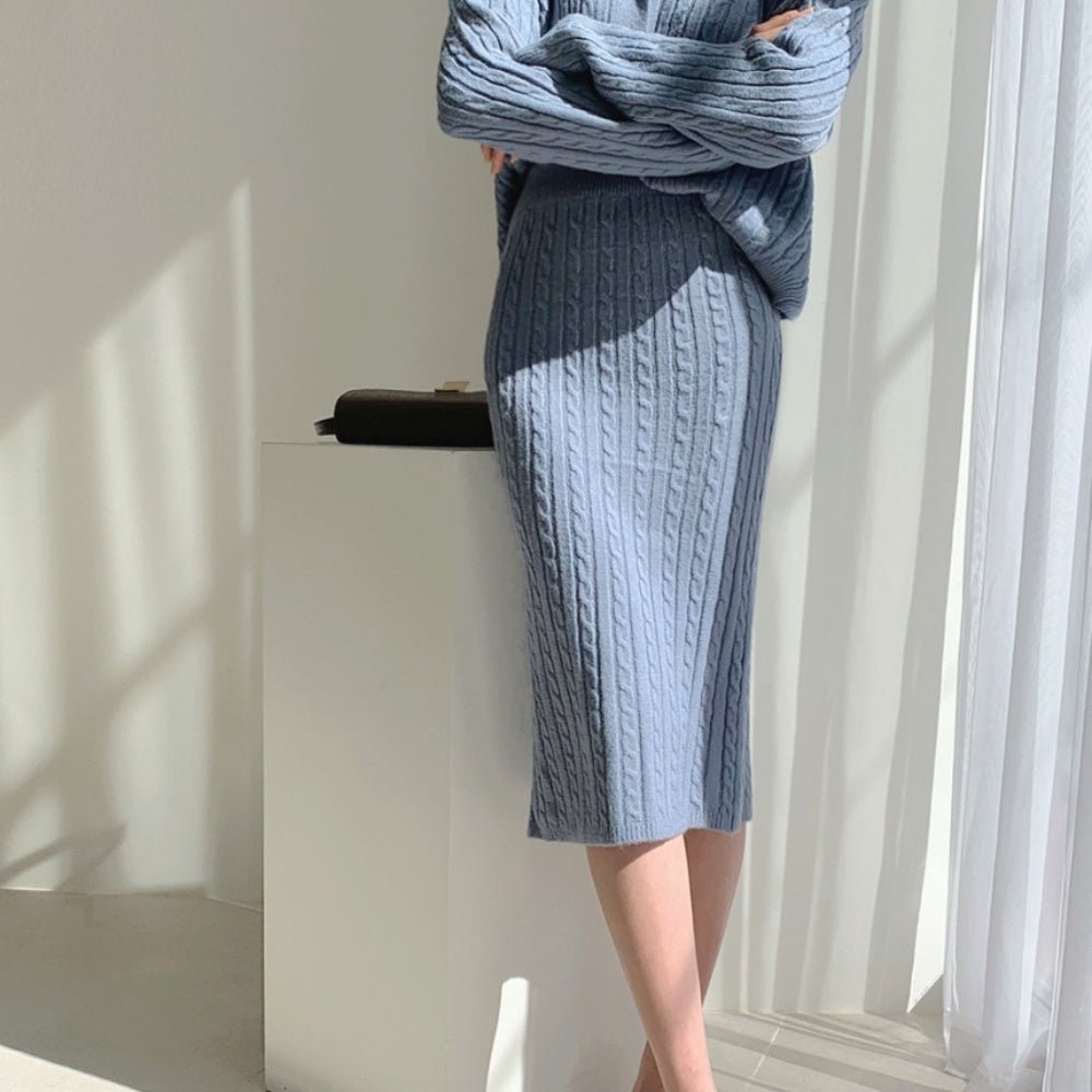 ケーブルニットセットアップ｜オフィスカジュアル レディース 通販【ミレジェネ】