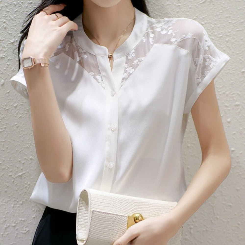 キーカラーレーストップス｜オフィスカジュアル レディース 通販【ミレジェネ】