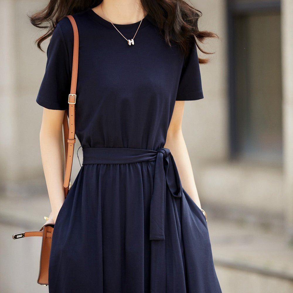 ウエストマーク半袖ワンピース｜オフィスカジュアル レディース 通販