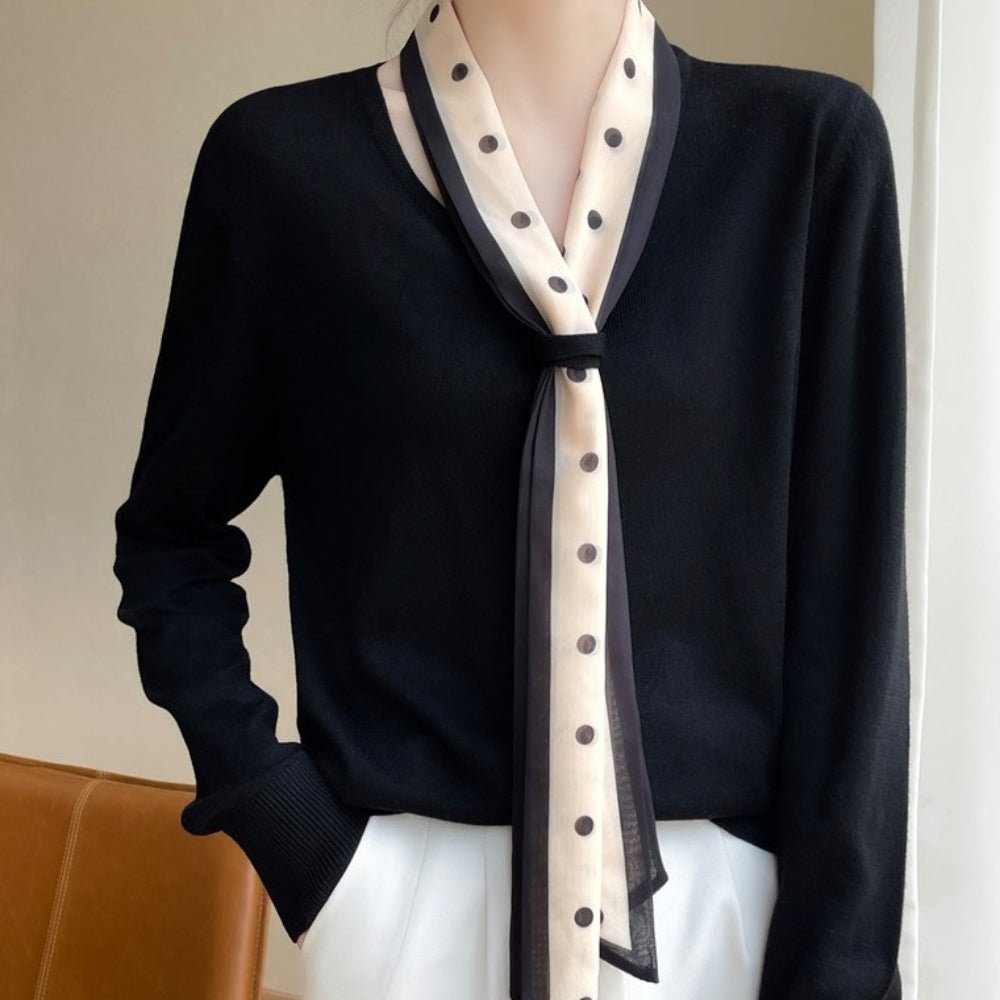 スカーフ付きニット｜オフィスカジュアル レディース 通販【ミレジェネ】