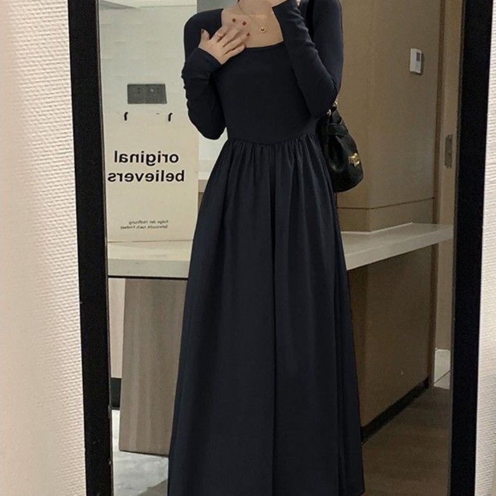 スクエアネックロングワンピース｜オフィスカジュアル レディース 通販【ミレジェネ】