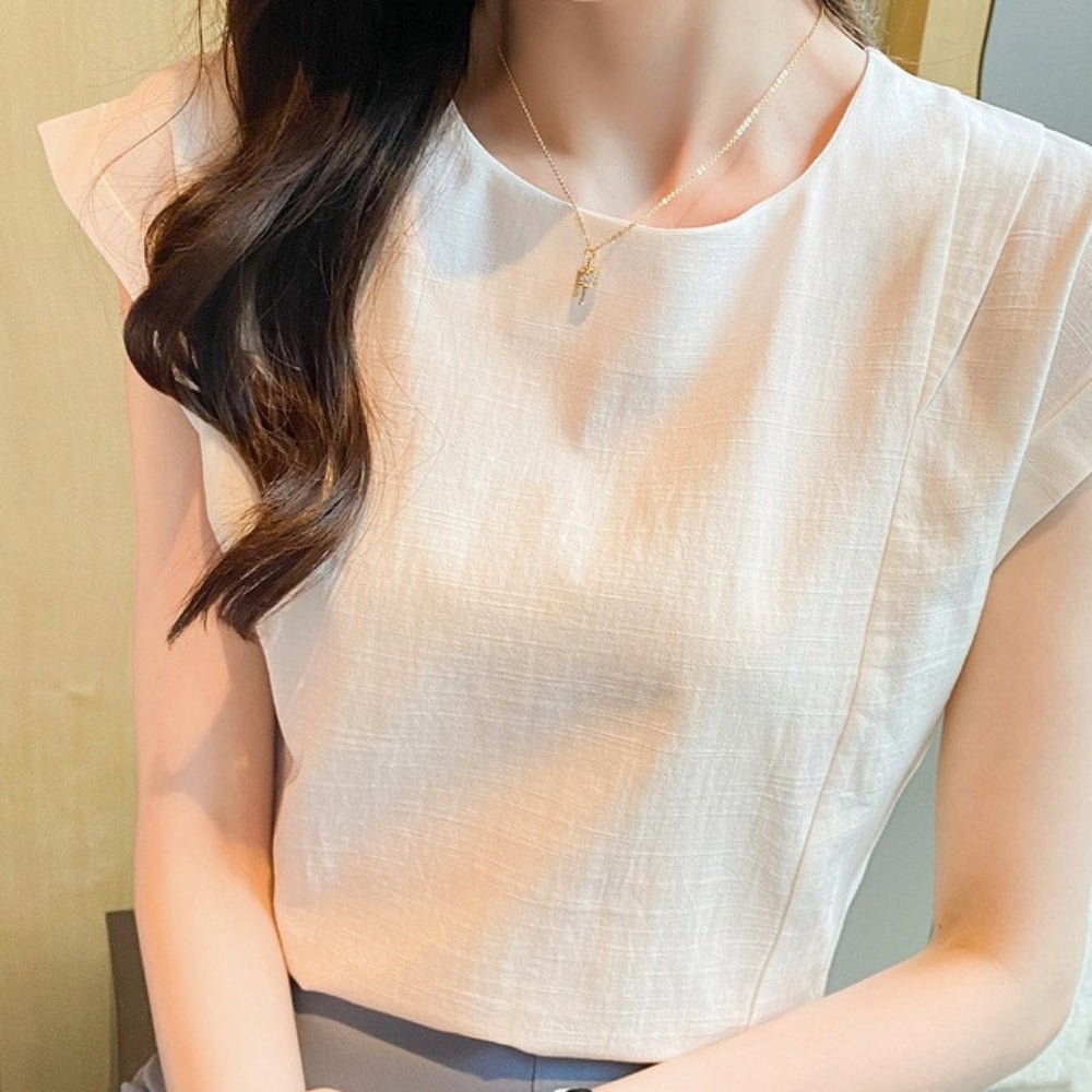 タック入り半袖トップス｜オフィスカジュアル レディース 通販【ミレジェネ】