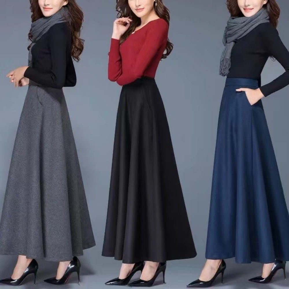 ハイウエストフレアロングスカート｜オフィスカジュアル レディース 通販【ミレジェネ】