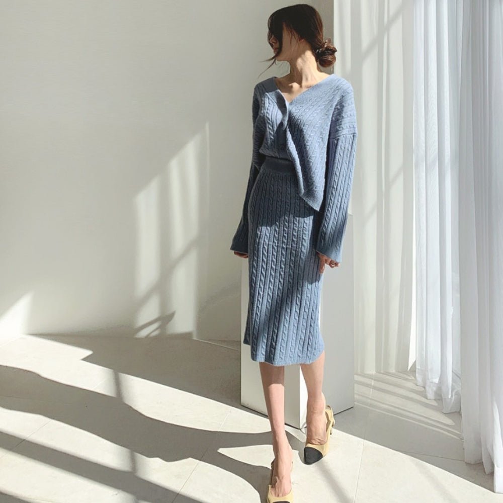 ケーブルニットセットアップ｜オフィスカジュアル レディース 通販【ミレジェネ】