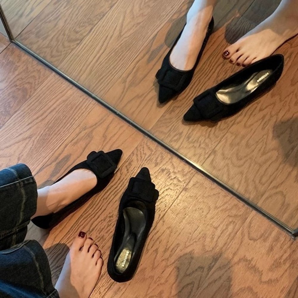 ヒョウ柄スクエアバックルパンプス｜オフィスカジュアル レディース 通販【ミレジェネ】