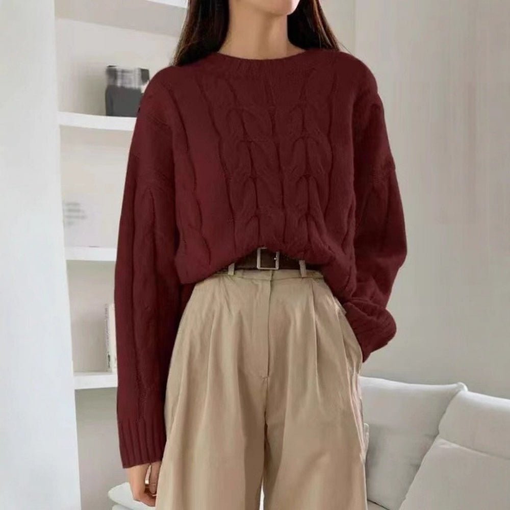 ケーブル編みゆったりニット｜オフィスカジュアル レディース 通販【ミレジェネ】