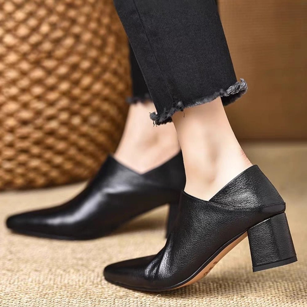 スクエアトゥスプリットバンプシューズ｜オフィスカジュアル レディース 通販【ミレジェネ】