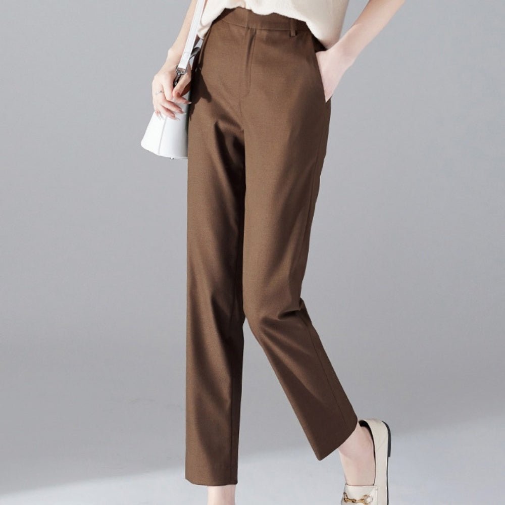 ハイウエストスリムクロップドパンツ｜オフィスカジュアル レディース 通販【ミレジェネ】