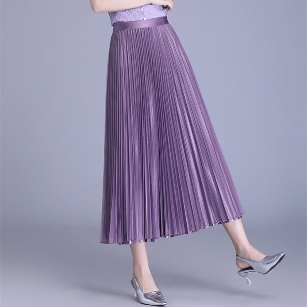 ミモレ丈シフォンプリーツスカート｜オフィスカジュアル レディース 通販【ミレジェネ】