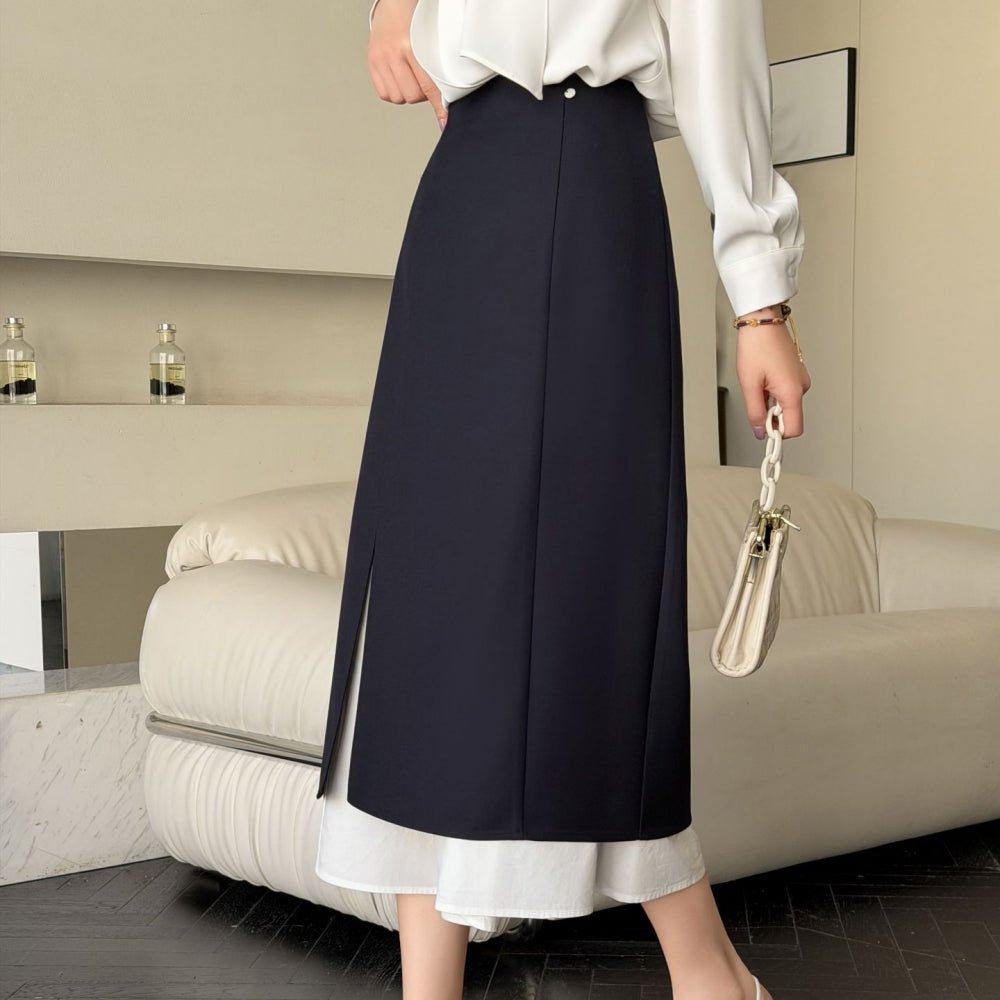 レイヤースリットミディスカート｜オフィスカジュアル レディース 通販【ミレジェネ】