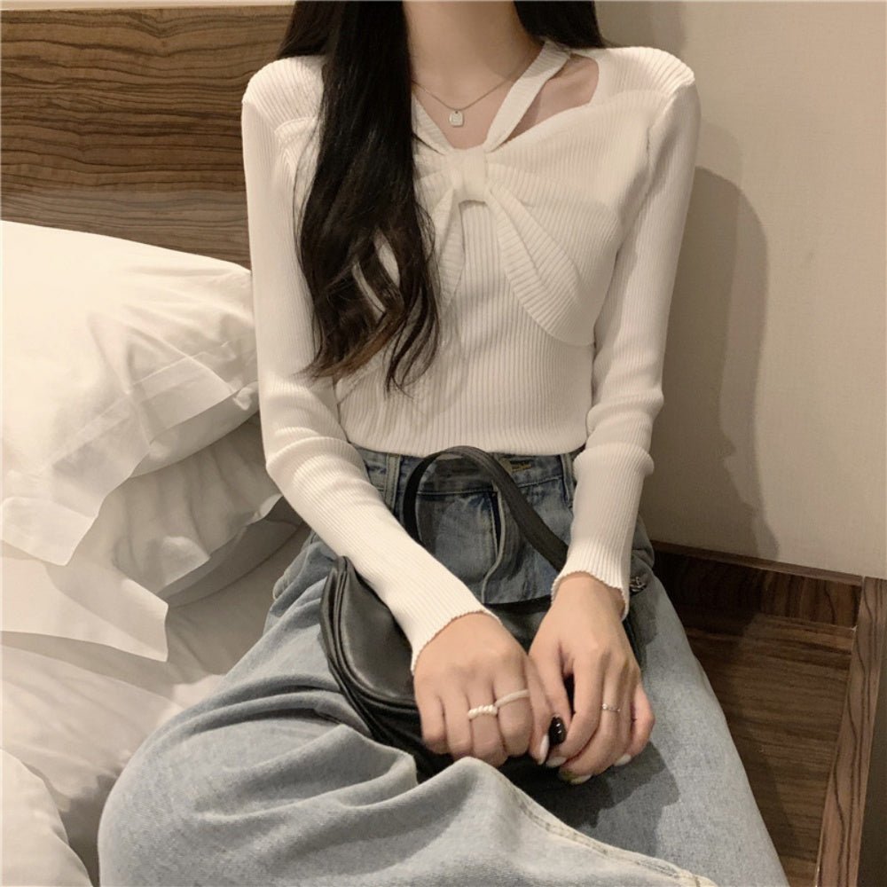 フロントリボンリブカットソー｜オフィスカジュアル レディース 通販【ミレジェネ】