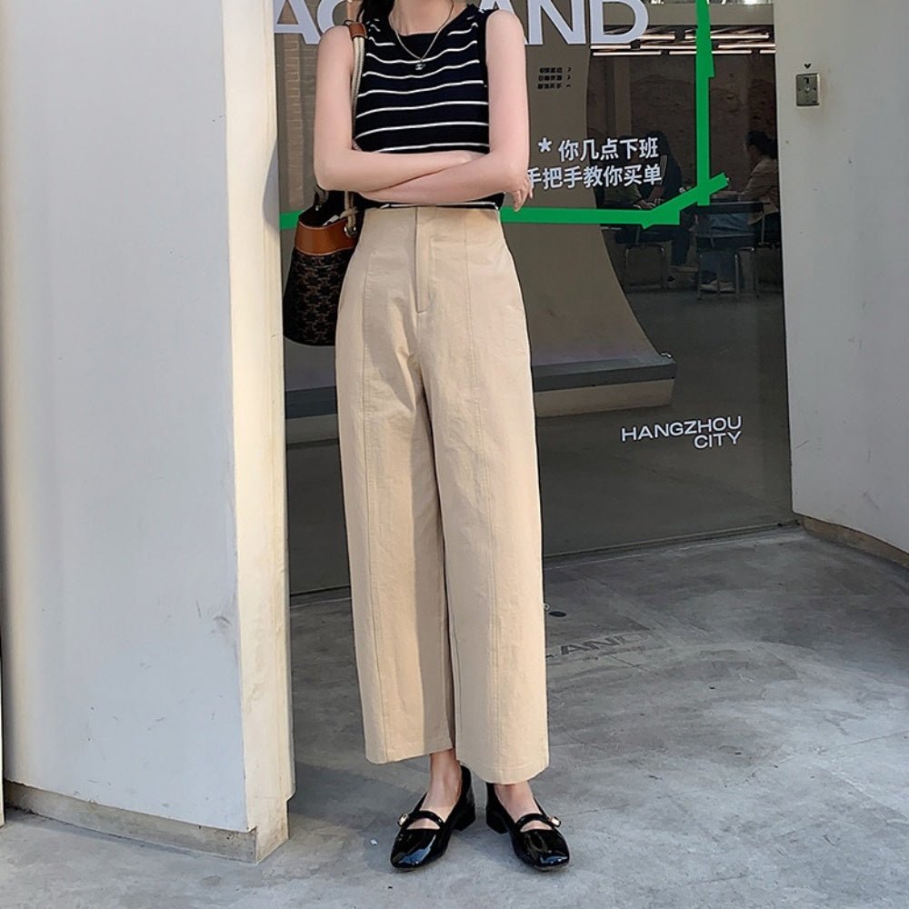 ハイウエストクロップドストレートパンツ｜オフィスカジュアル レディース 通販 Millennial Generation【ミレジェネ】