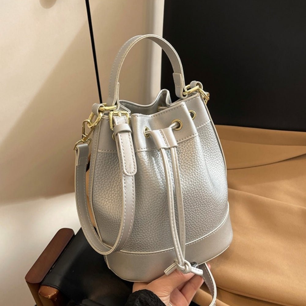 ハンドル付き丸底巾着バッグ｜オフィスカジュアル レディース 通販【ミレジェネ】