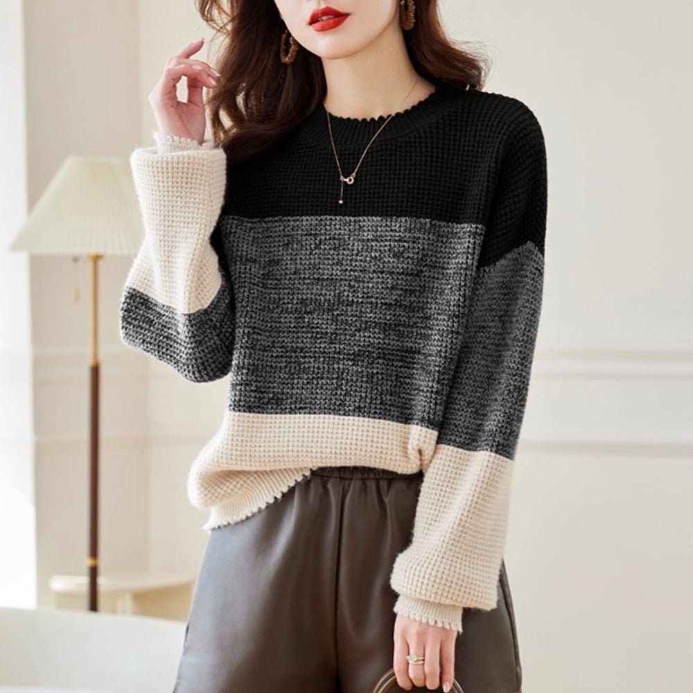 グラデーションデザインニット｜オフィスカジュアル レディース 通販【ミレジェネ】