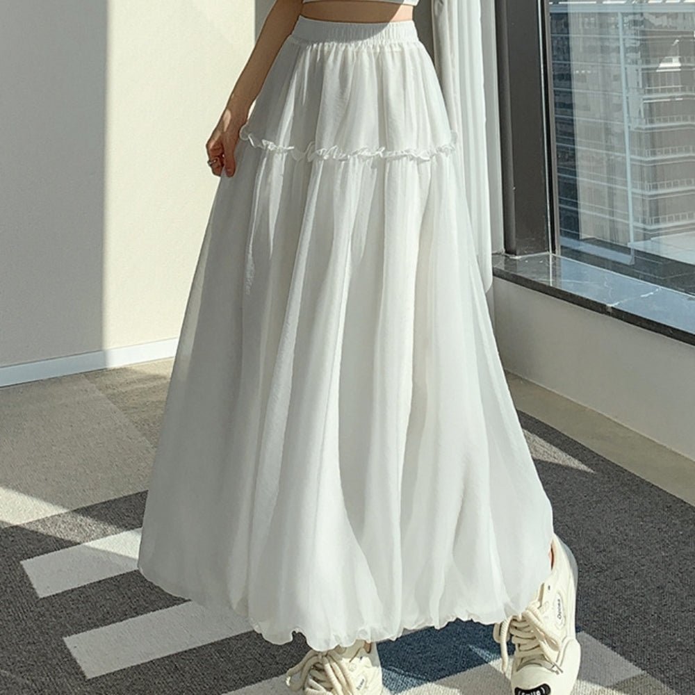 シフォンマキシバルーンスカート｜オフィスカジュアル レディース 通販【ミレジェネ】