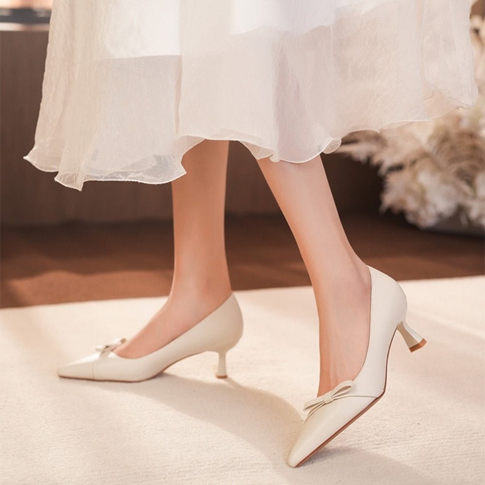 アシメフラットリボンパンプス｜オフィスカジュアル レディース 通販【ミレジェネ】