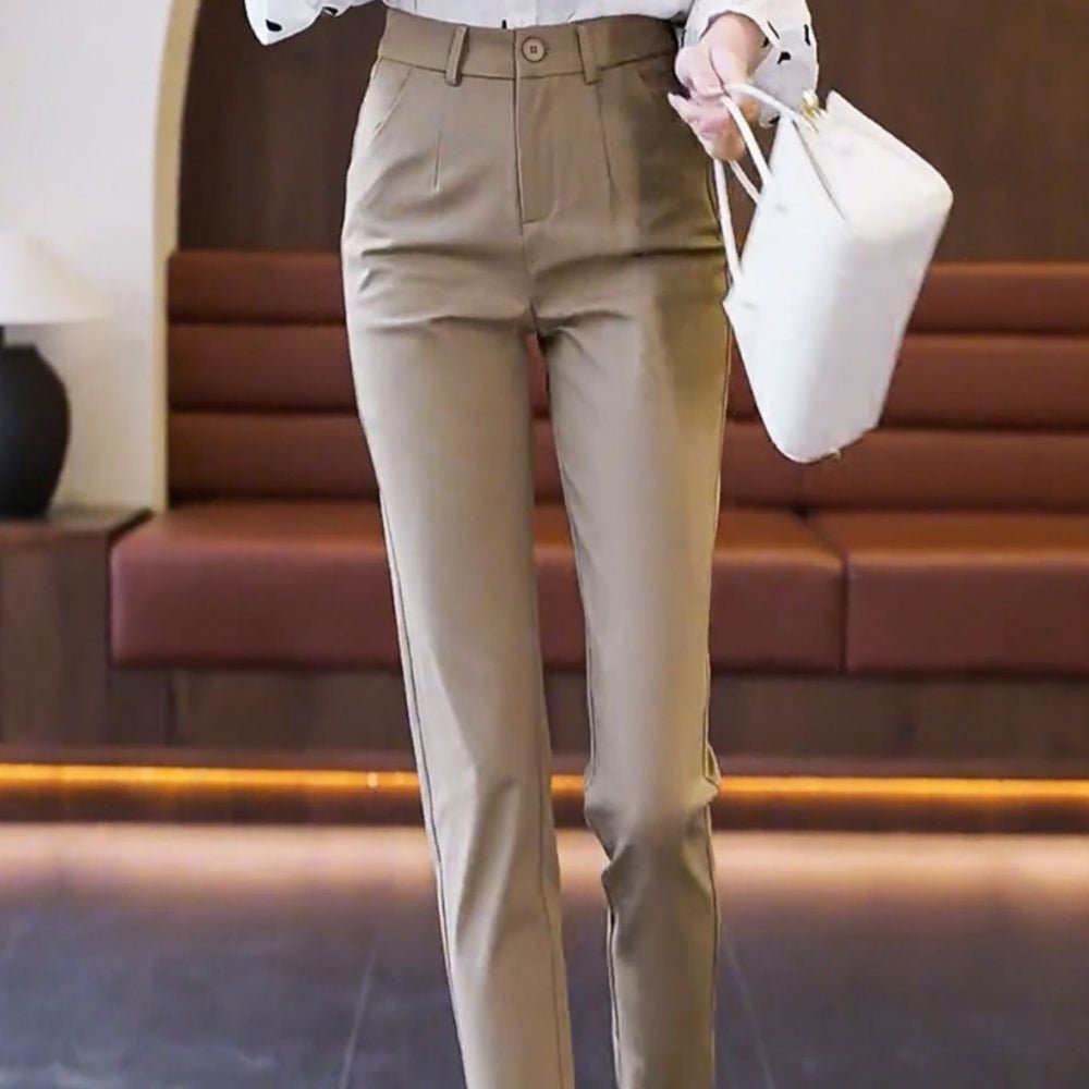 裾スリット入りストレートパンツ｜オフィスカジュアル レディース 通販【ミレジェネ】