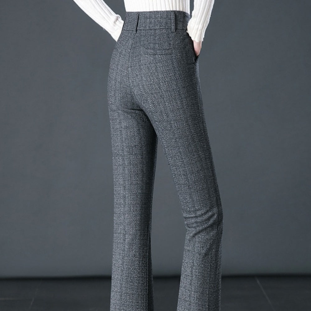 チェック柄フレアパンツ｜オフィスカジュアル レディース 通販【ミレジェネ】