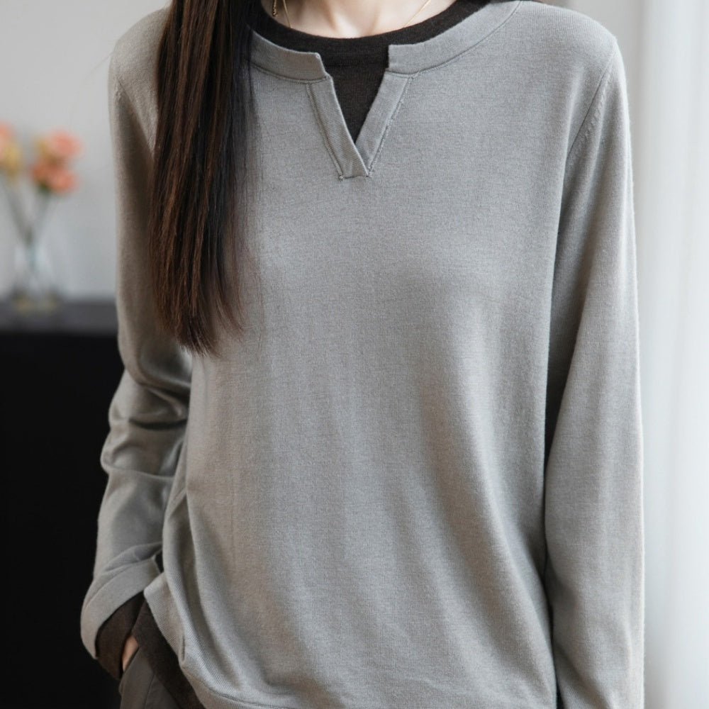 フェイクツーピースニット｜オフィスカジュアル レディース 通販【ミレジェネ】