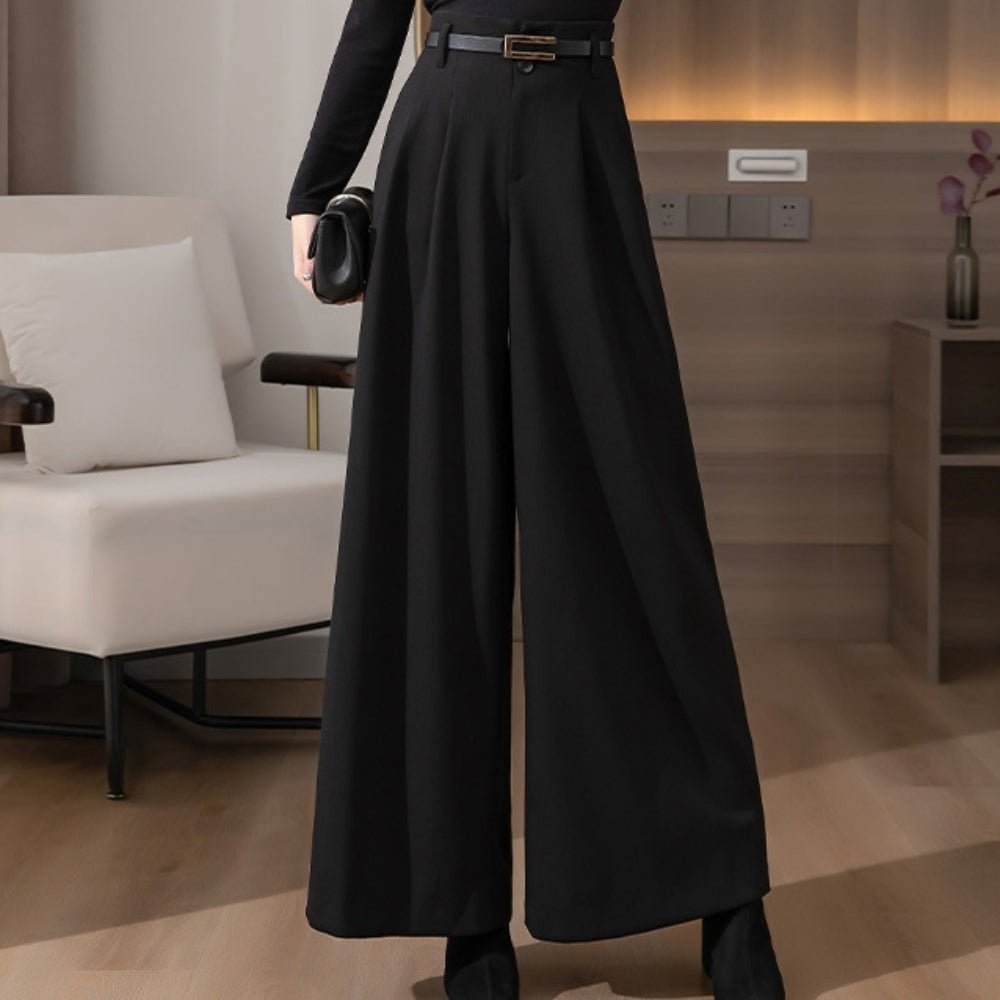 ハイウエストタック入りワイドパンツ｜オフィスカジュアル レディース 通販【ミレジェネ】