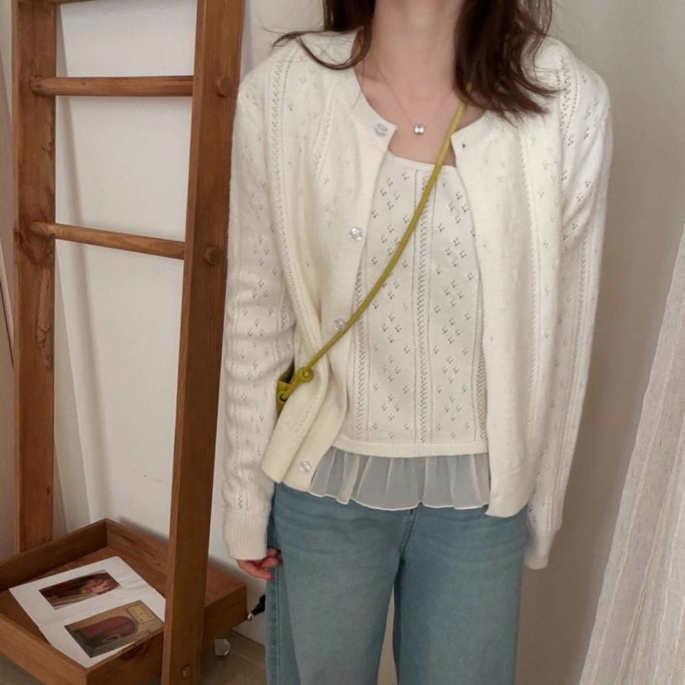 シアーフリルヘムニットアンサンブル｜オフィスカジュアル レディース 通販【ミレジェネ】