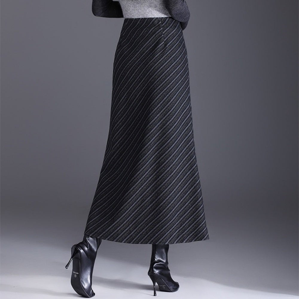 斜めストライプマーメイドスカート｜オフィスカジュアル レディース 通販【ミレジェネ】