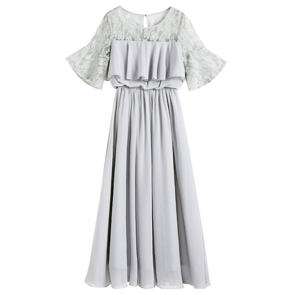 レース切り替えワンピース｜オフィスカジュアル レディース 通販【ミレジェネ】