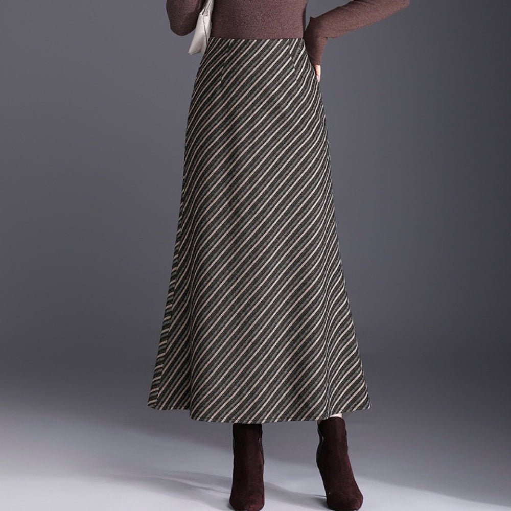 斜めストライプマーメイドスカート｜オフィスカジュアル レディース 通販【ミレジェネ】