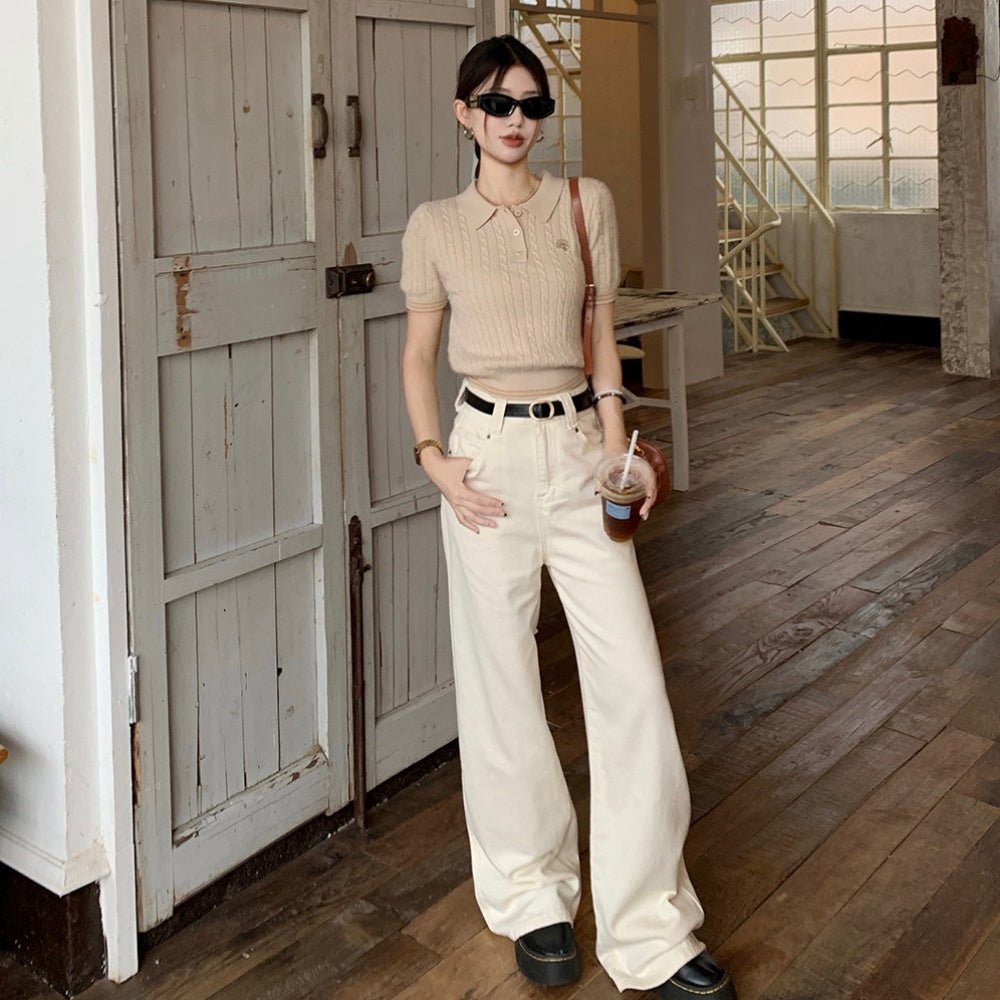 ケーブルニットポロ｜オフィスカジュアル レディース 通販【ミレジェネ】