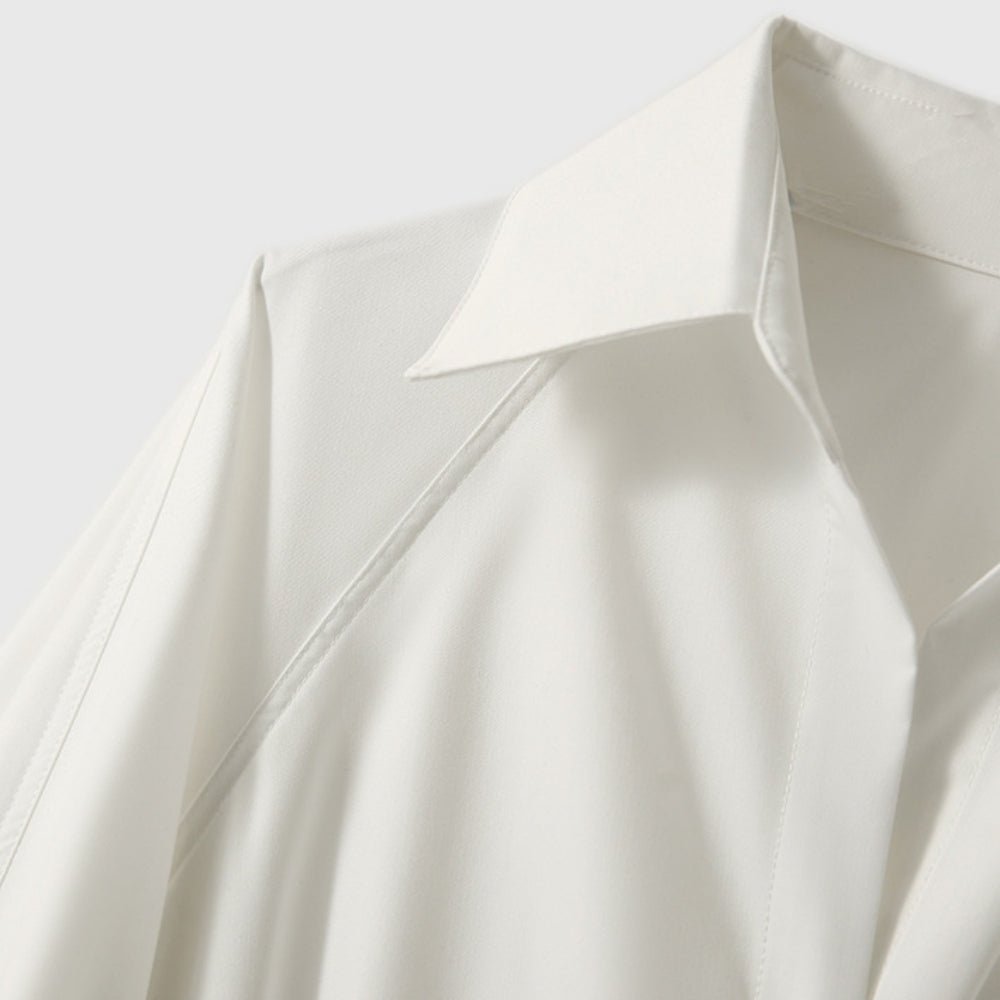 【着痩せ/通勤】ウエストマークレギュラーカラーブラウス [ミレジェネ]｜オフィスカジュアル レディース 通販【ミレジェネ】