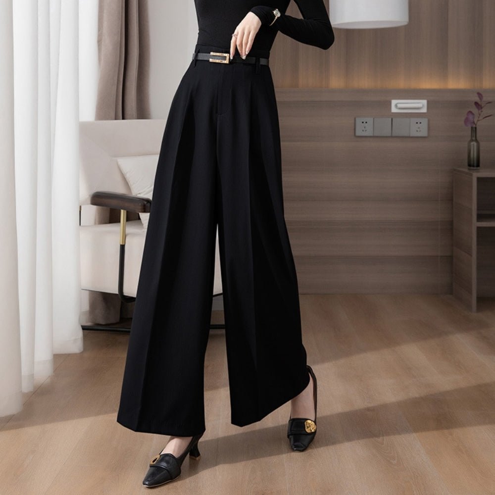 ハイウエストタック入りワイドパンツ｜オフィスカジュアル レディース 通販【ミレジェネ】
