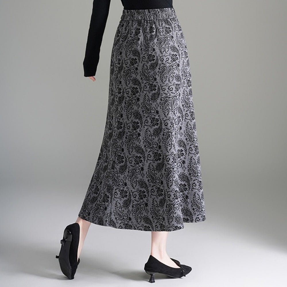 フラワープリントマーメイドスカート｜オフィスカジュアル レディース 通販【ミレジェネ】