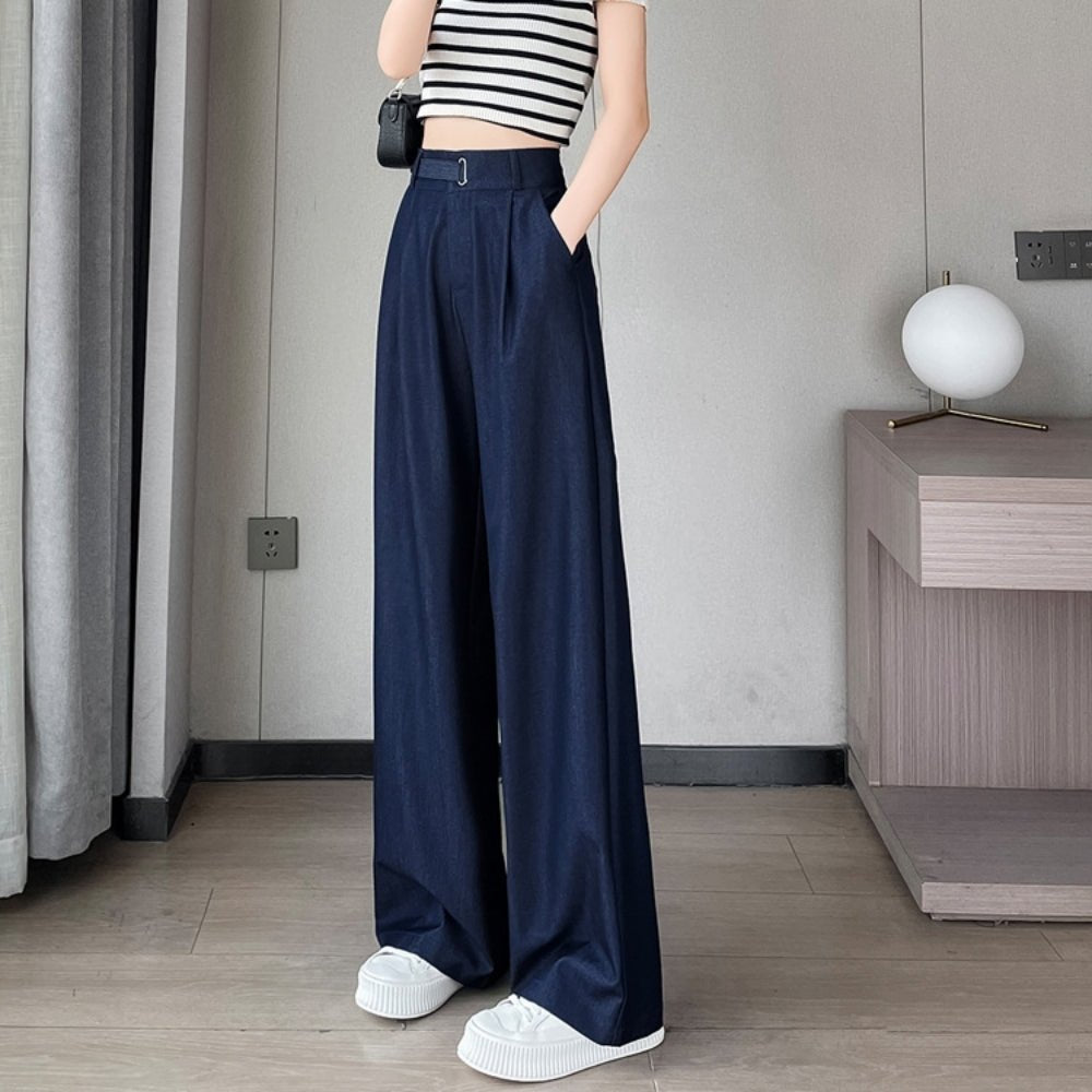 テンセルデニムストレートパンツ｜オフィスカジュアル レディース 通販【ミレジェネ】