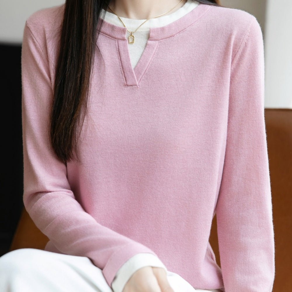 フェイクツーピースニット｜オフィスカジュアル レディース 通販【ミレジェネ】