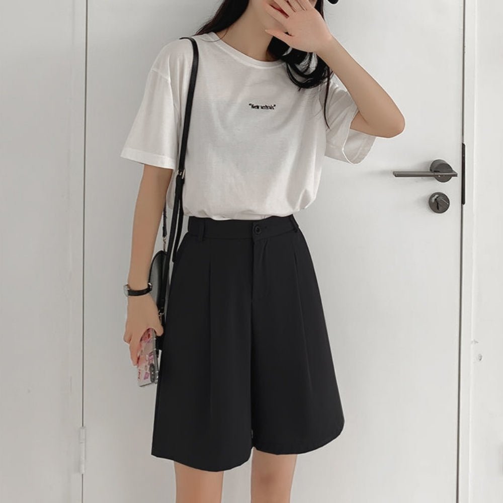 タック入りハーフパンツ｜オフィスカジュアル レディース 通販【ミレジェネ】