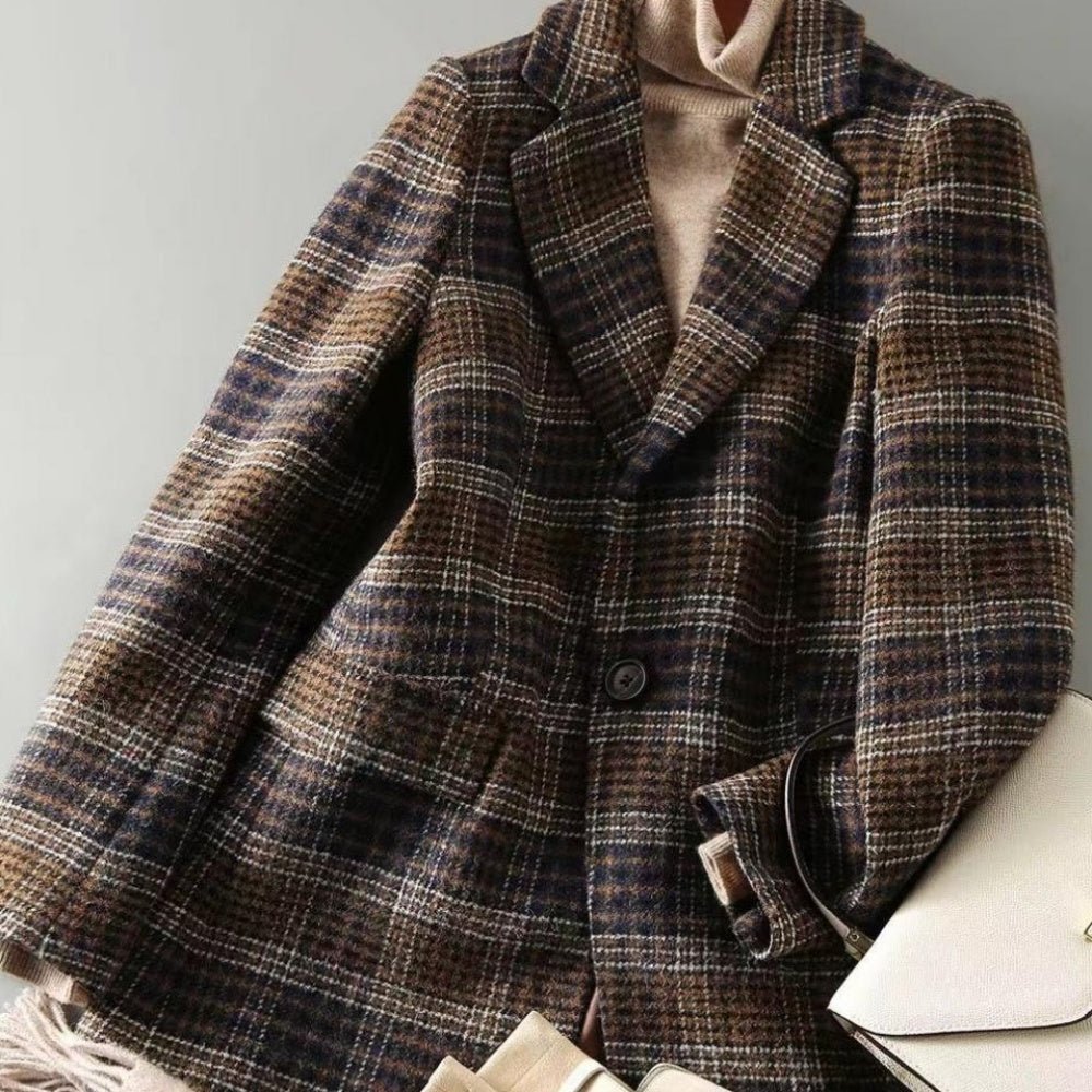 【美品】ISSEYMIYAKE HaaT チェック テーラード ジャケット 薄手 チェック柄テーラードジャケット｜オフィスカジュアル レディース 通販