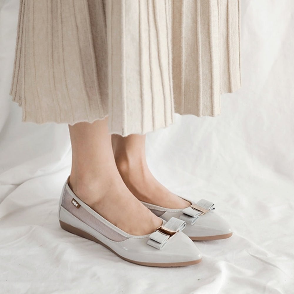 サイドメッシュフラットパンプス｜オフィスカジュアル レディース 通販【ミレジェネ】