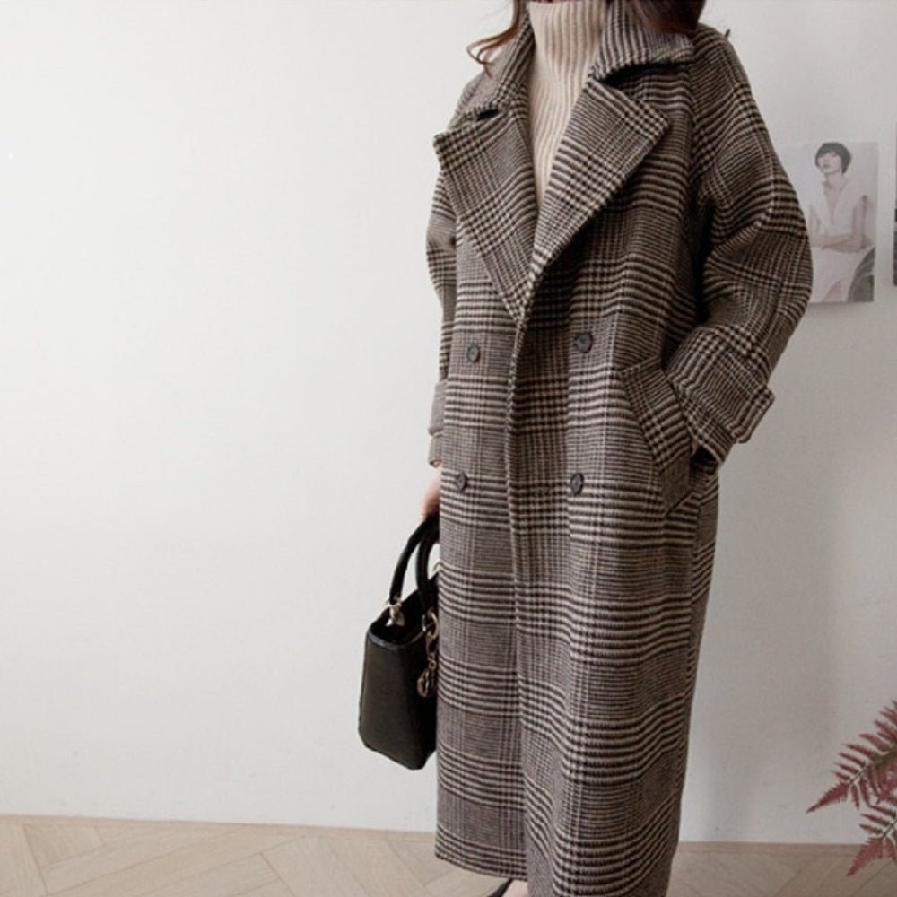 チェック柄ロングコート｜オフィスカジュアル レディース 通販【ミレジェネ】