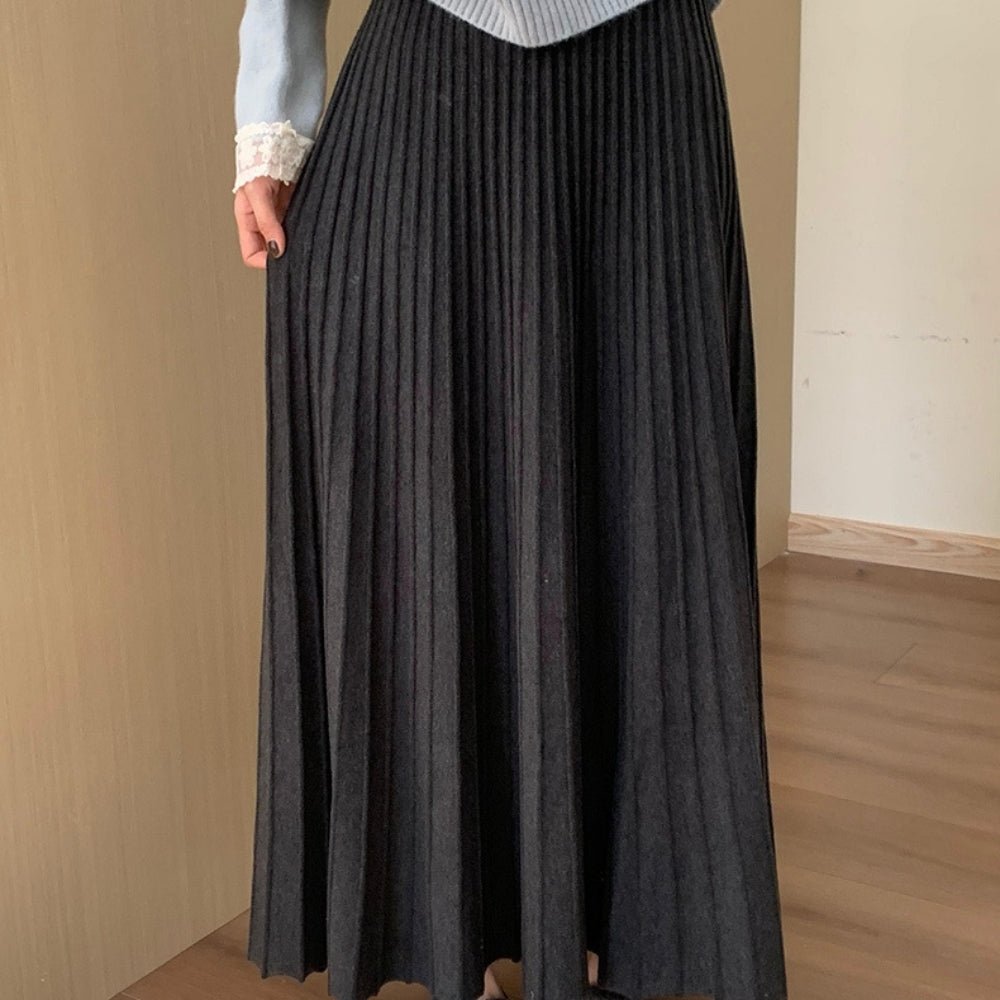 プリーツニットマキシスカート｜オフィスカジュアル レディース 通販【ミレジェネ】