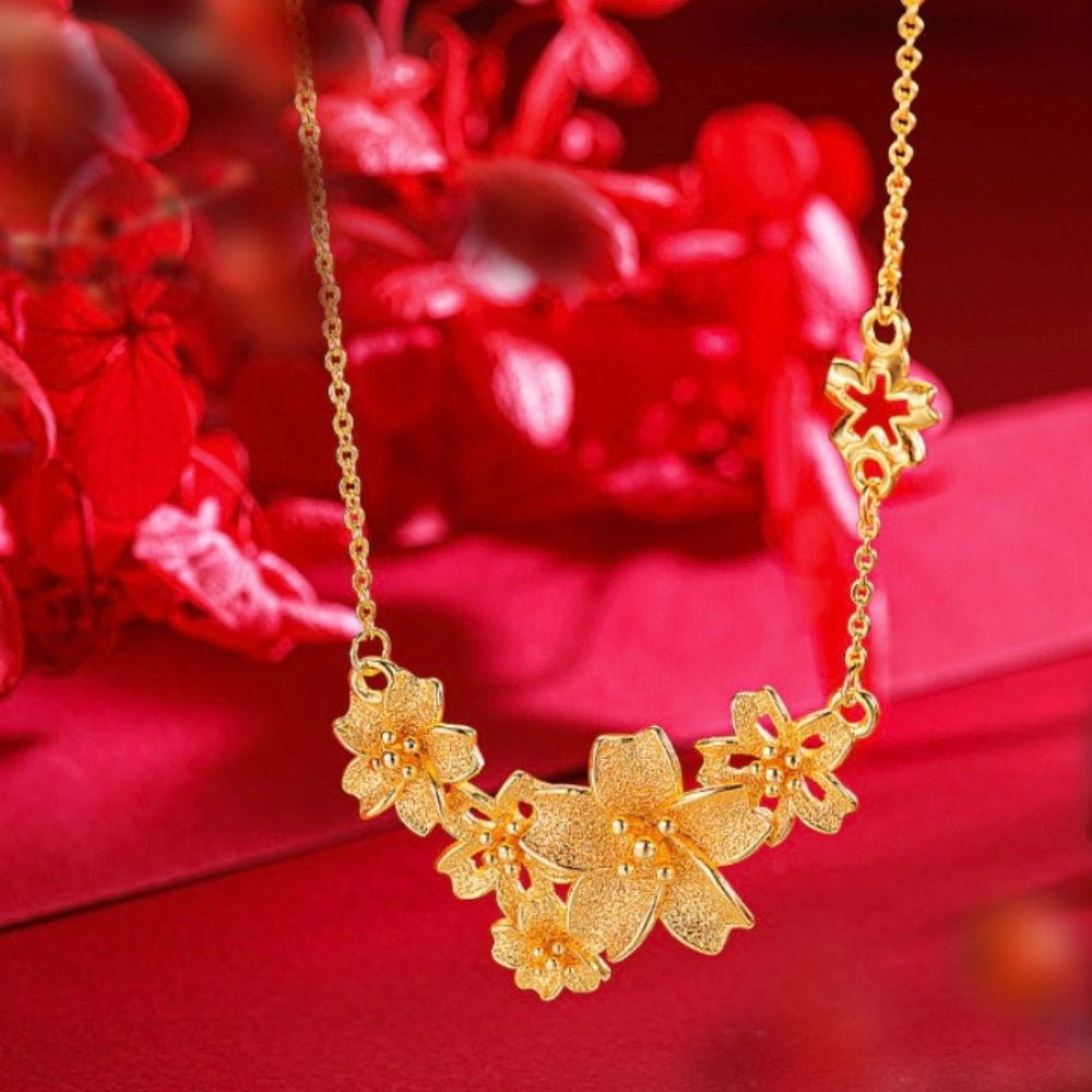 フラワーモチーフゴールドネックレス｜オフィスカジュアル レディース 通販【ミレジェネ】