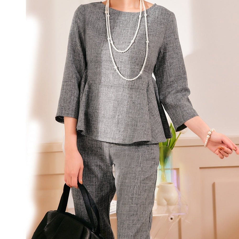 ペプラムセットアップ｜オフィスカジュアル レディース 通販【ミレジェネ】