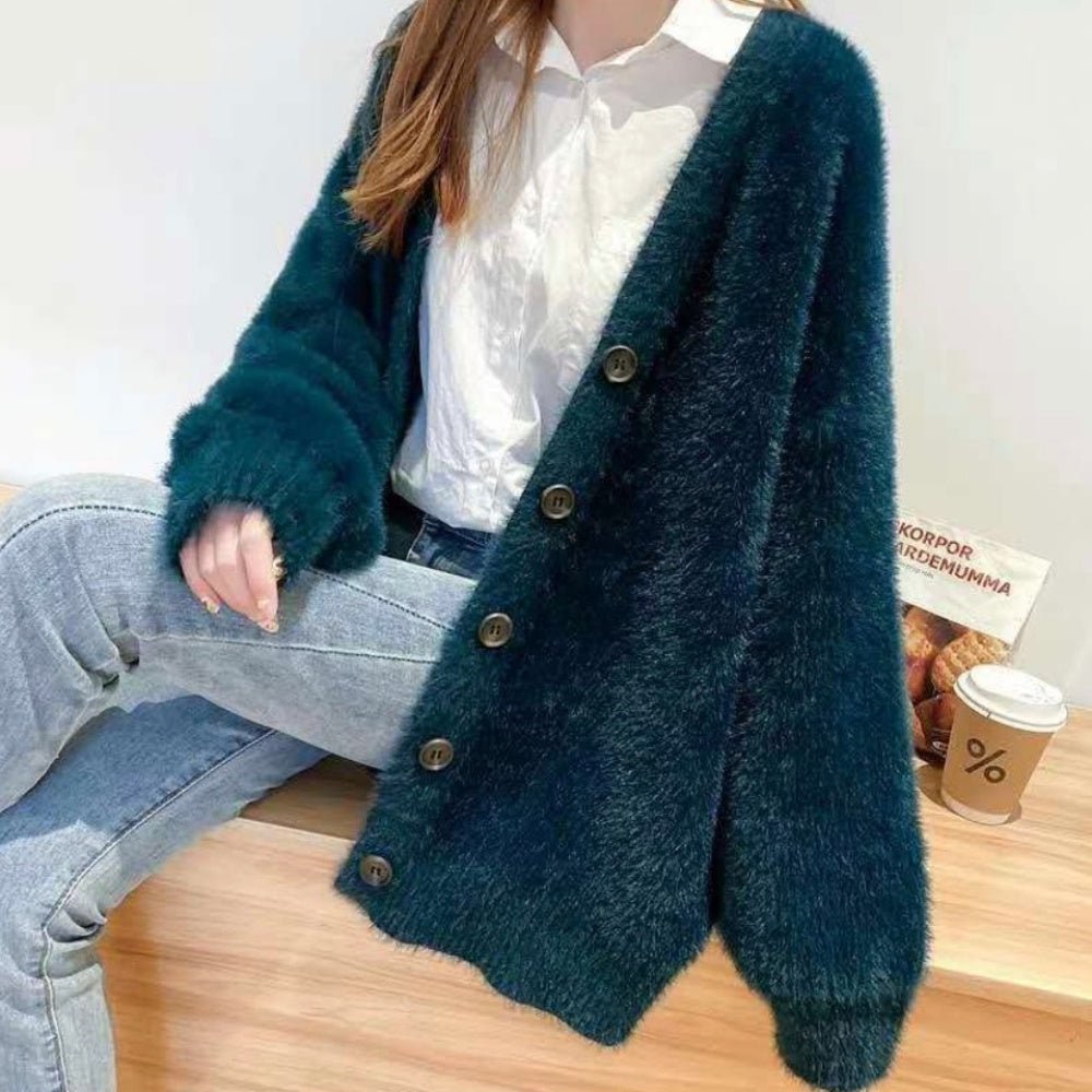 ミディアムシャギーカーディガン｜オフィスカジュアル レディース 通販【ミレジェネ】