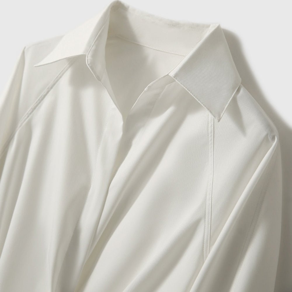 【着痩せ/通勤】ウエストマークレギュラーカラーブラウス [ミレジェネ]｜オフィスカジュアル レディース 通販【ミレジェネ】