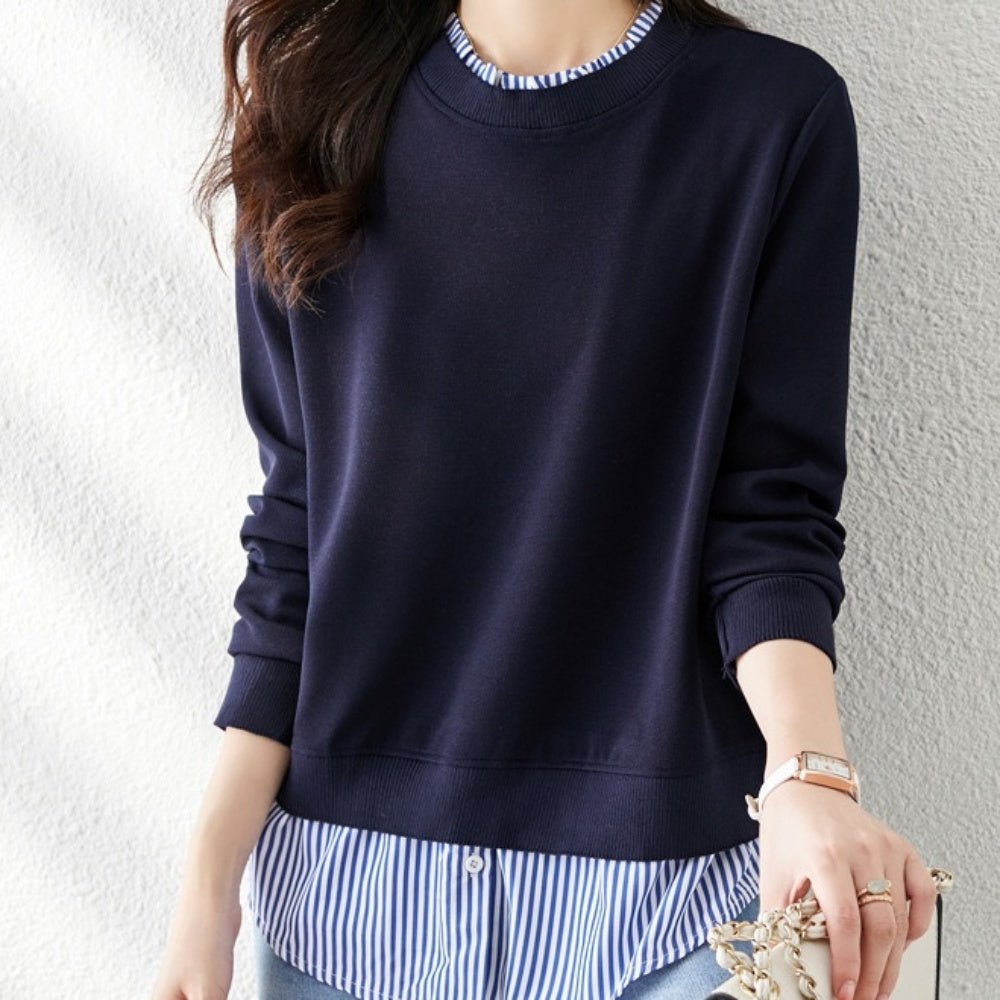 nagonstansストライプ レイヤードデザイン トップス nagonstansストライプ レイヤードデザイン トップス