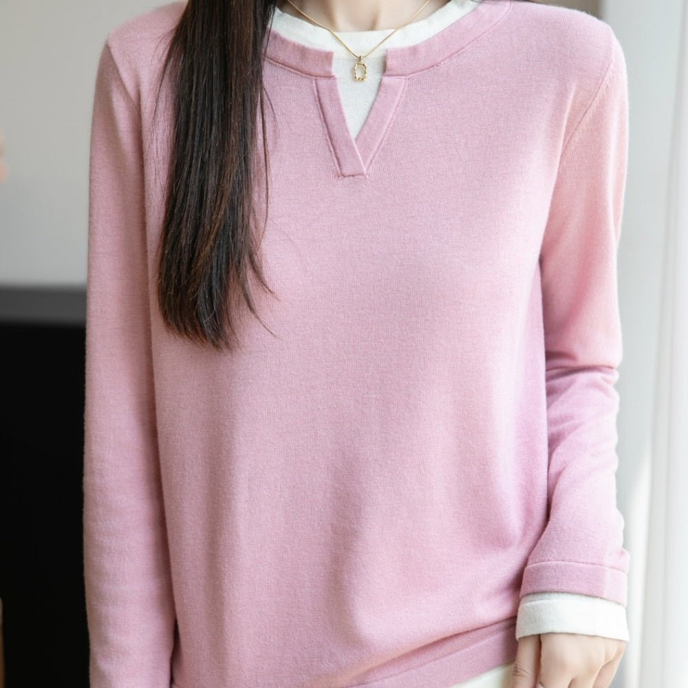 フェイクツーピースニット｜オフィスカジュアル レディース 通販【ミレジェネ】