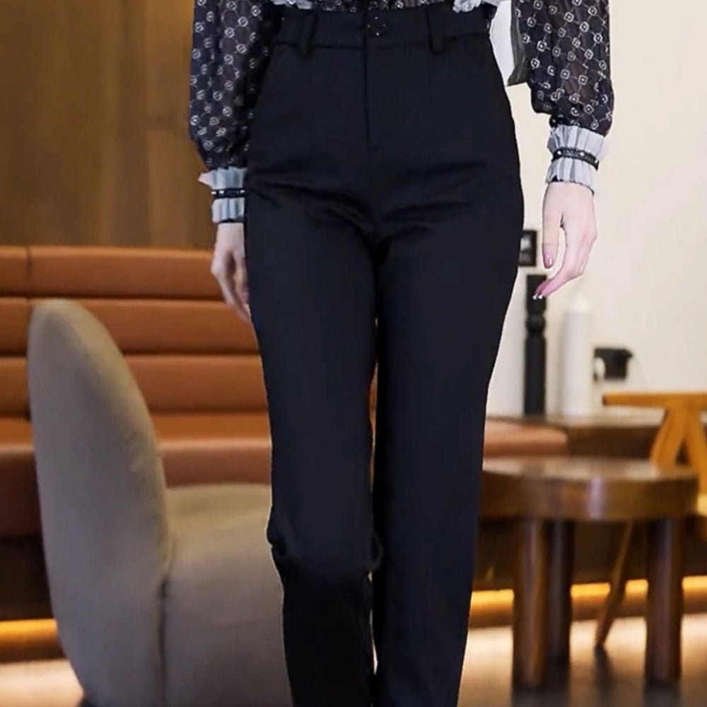 裾スリット入りストレートパンツ｜オフィスカジュアル レディース 通販【ミレジェネ】