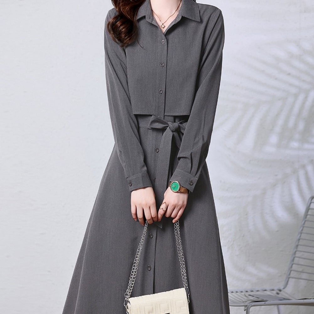 レギュラーカラーブラウスワンピース｜オフィスカジュアル レディース 通販【ミレジェネ】