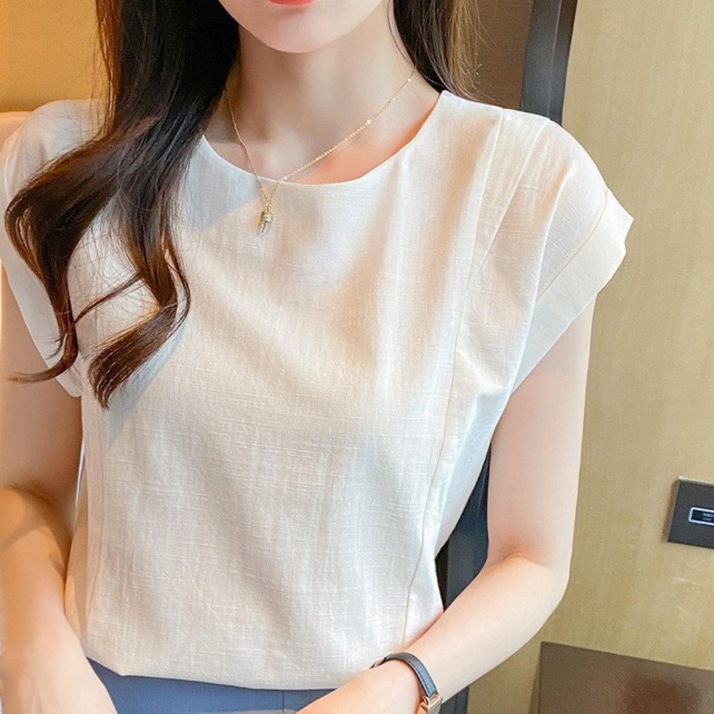 タック入り半袖トップス｜オフィスカジュアル レディース 通販【ミレジェネ】