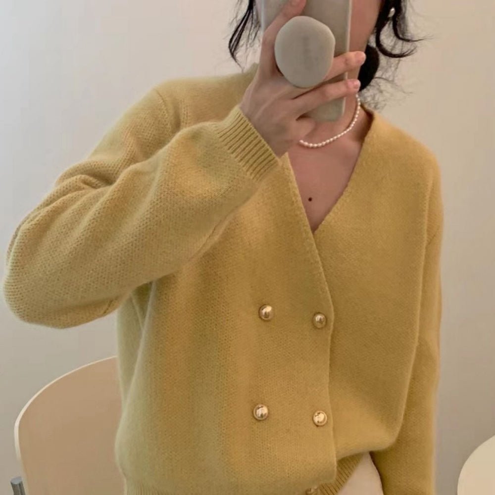 金釦ニットカーディガン｜オフィスカジュアル レディース 通販