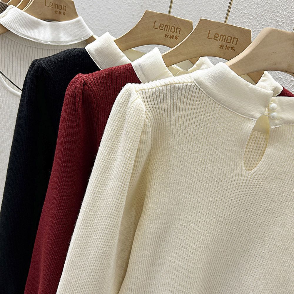 シフォンリボンタイ付きニットトップス｜オフィスカジュアル レディース 通販【ミレジェネ】